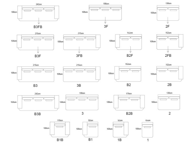 SALTA Sofa B2+2B