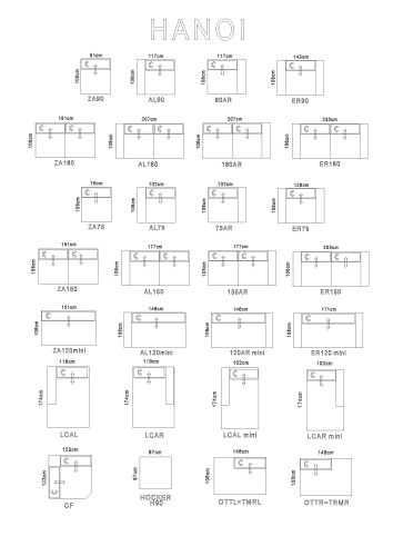 HANOI Narożnik LCAL MINI + 120AR MINI