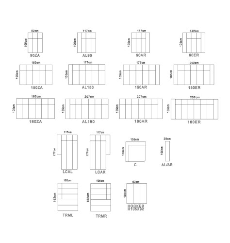 CORONA Sofa 3 osobowa 180ER