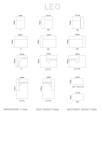 LEO Sofa B2+1B