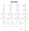 ROUND Narożnik LCAL 180ZA C TRMR + HOCKER