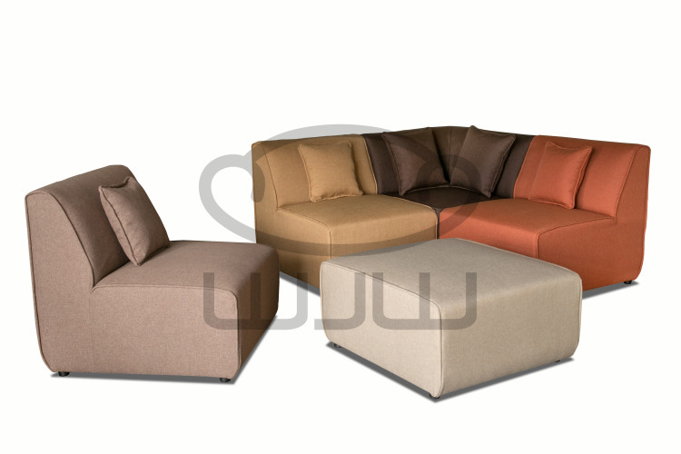 TOBI NAROŻNIK MODUŁOWY 1+1+A+1+P outlet multicolor sawana