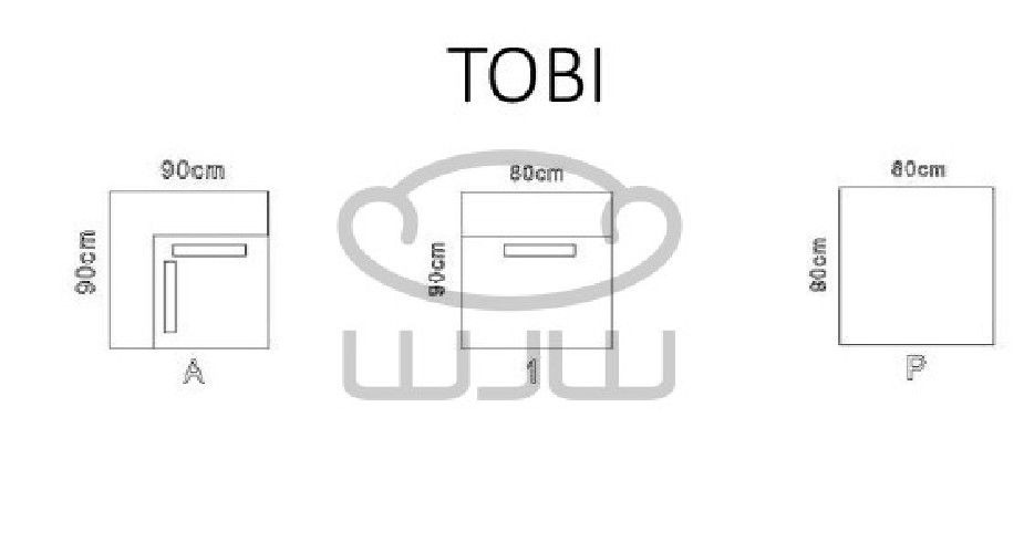 TOBI NAROŻNIK MODUŁOWY 1+1+A+1+P outlet multicolor sawana
