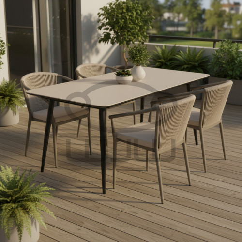 Zestaw mebli ogrodowych 4x LIDO + stół ARCO CCLOFT 150x80