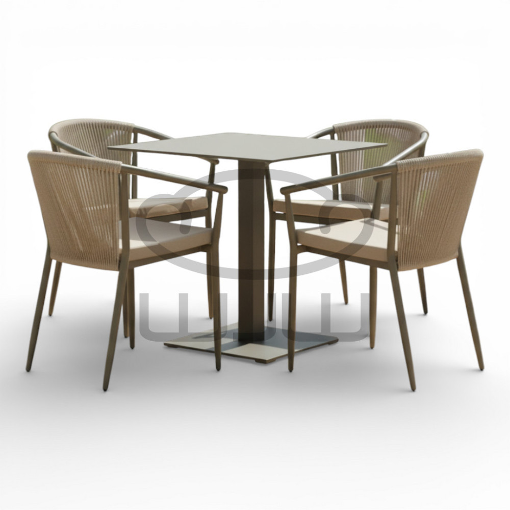 Zestaw mebli ogrodowych 4x LIDO + stół ARCO CCLOFT 70x70