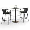 Zestaw mebli ogrodowych 2 x bar  LIDO + stół ARCO CCLOFT 60x60