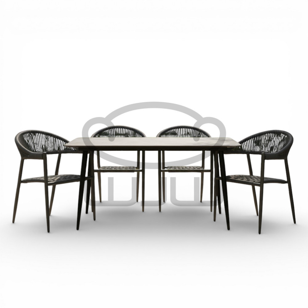 Zestaw mebli ogrodowych 4x VELA + stół ARCO CCLOFT 150x80