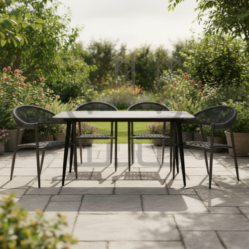 Zestaw mebli ogrodowych 4x VELA + stół ARCO CCLOFT 150x80