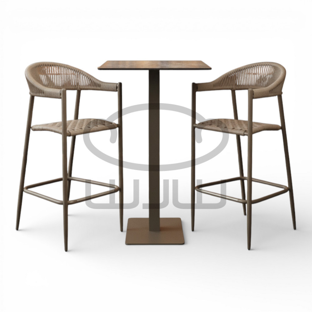 Zestaw mebli ogrodowych 2 x bar VELA + stół ARCO CCLOFT 60x60