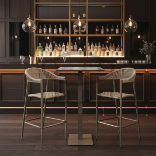 Zestaw mebli ogrodowych 2 x bar VELA + stół ARCO CCLOFT 60x60