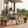 Fotel ogrodowy i do wnętrz VENTO LATTE CCLOFT