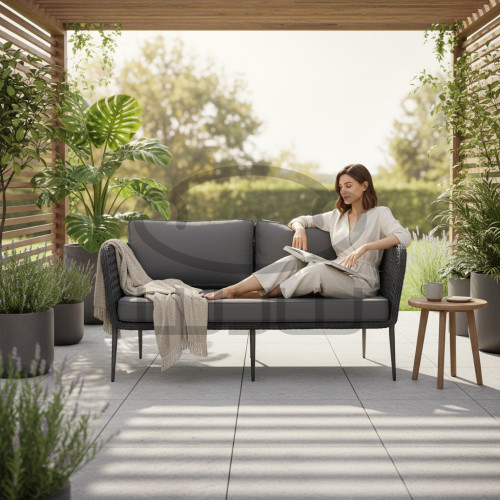 Sofa ogrodowa i do wnętrz VENTO ANTRACYT CCLOFT