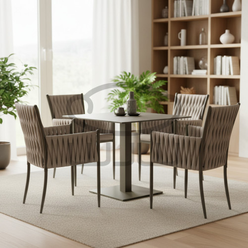 Zestaw ogrodowy i do wnętrz 4 x VICTORIA  beż + ARCO 70x70  CCLOFT