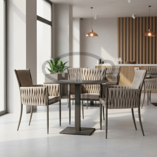 Zestaw ogrodowy i do wnętrz 4 x VICTORIA  beż + ARCO 70x70  CCLOFT