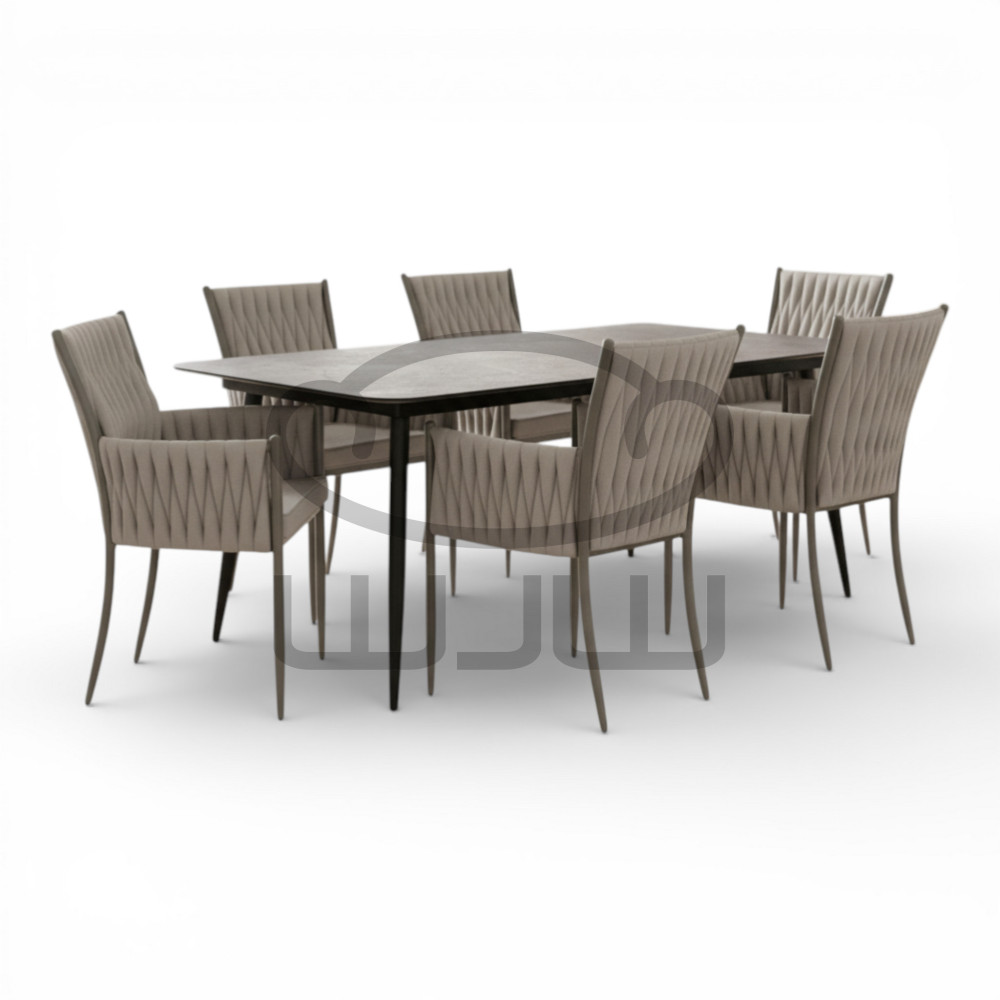 Zestaw ogrodowy i do wnętrz 6 x VICTORIA beż  + ARCO 150x80 CCLOFT