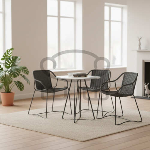 Zestaw ogrodowy i do wnętrz 3 x LINEA+ stół Fi60 CCLOFT