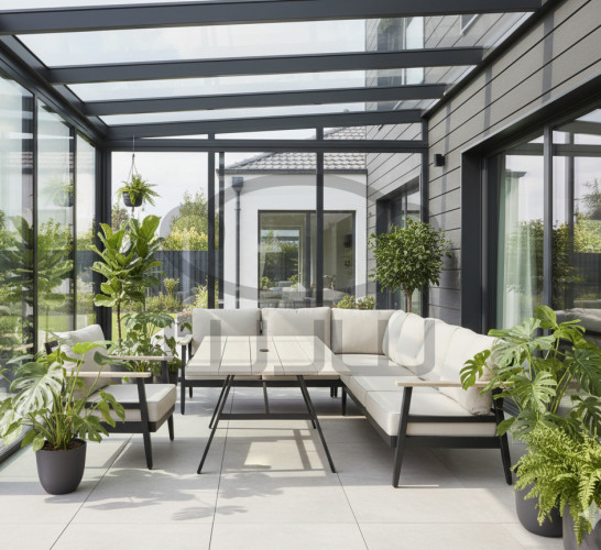 Zestaw mebli ogrodowych aluminiowych GARDEN JULIA + beżowe poduszki