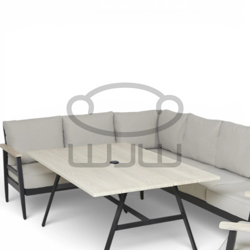 Zestaw mebli ogrodowych aluminiowych GARDEN JULIA + beżowe poduszki