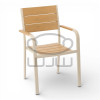 KRZESŁO OGRODOWE ALUMINIOWE GARDEN  BEŻOWE 55 x 55 x 86 CM