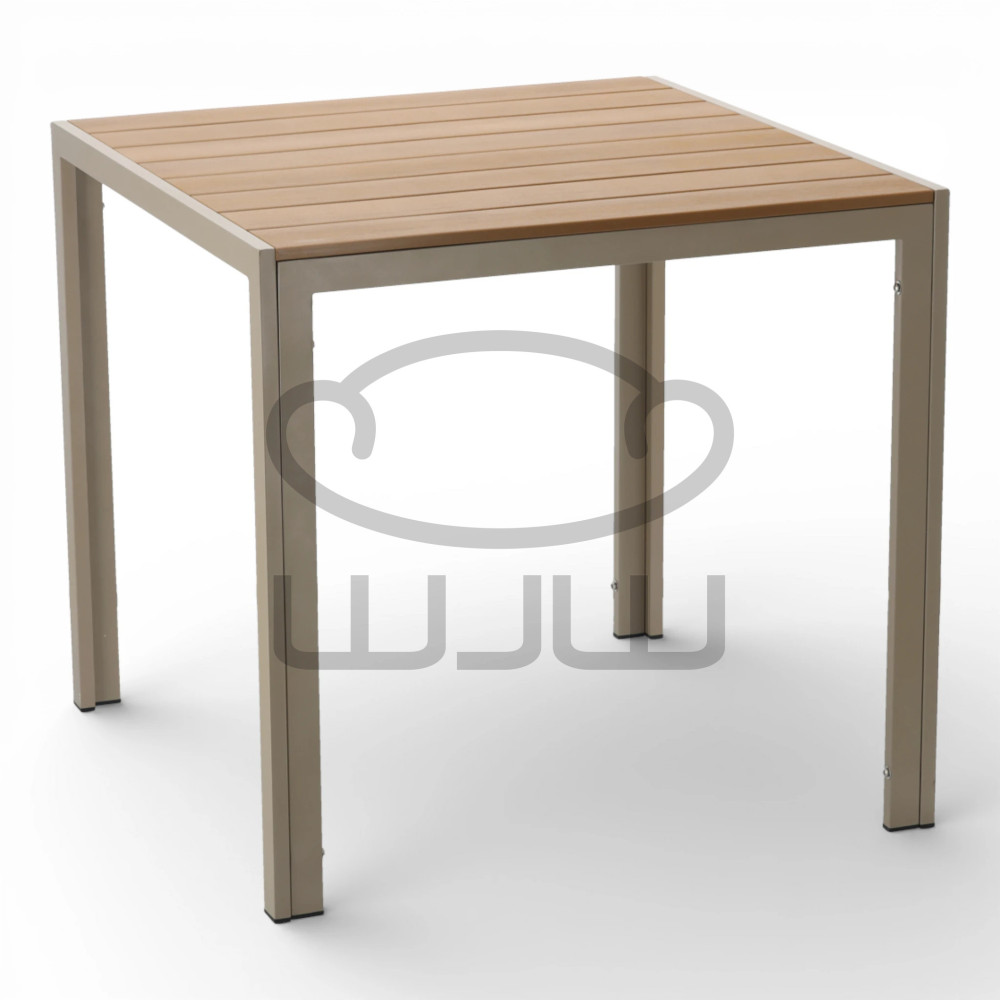 STÓŁ OGRODOWY ALUMINIOWY GARDEN BEŻOWY 80 x 80 x 73 CM