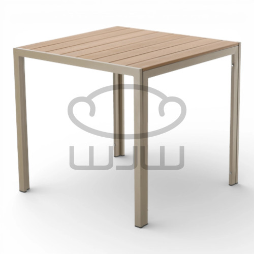 STÓŁ OGRODOWY ALUMINIOWY GARDEN BEŻOWY 80 x 80 x 73 CM