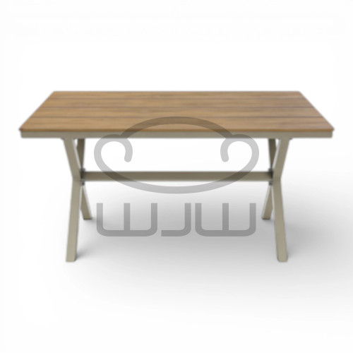 Stół ogrodowy aluminiowy GARDEN Beżowy 150 × 90 × 74 cm