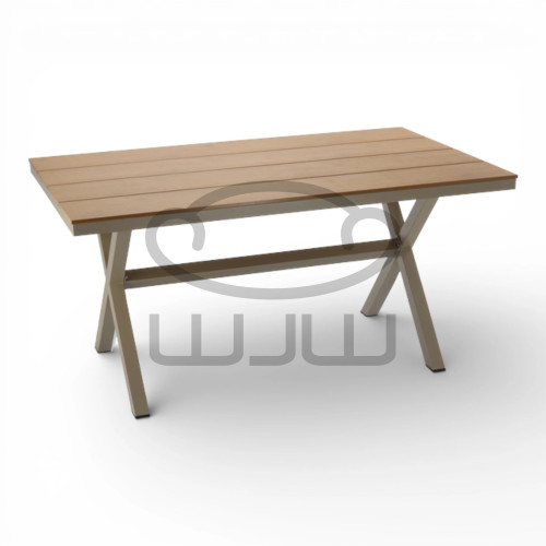 Stół ogrodowy aluminiowy GARDEN Beżowy 150 × 90 × 74 cm