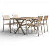 Zestaw mebli ogrodowych aluminiowych GARDEN  4 krzesła + Stół 150x90