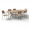 Zestaw mebli ogrodowych  GARDEN  6 krzeseł + Stół ROZKŁADANY  180/240x90