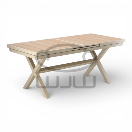 Zestaw mebli ogrodowych  GARDEN  8 krzeseł POLYWOOD + Stół ROZKŁADANY  180/240x90