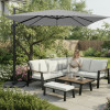 PARASOL OGRODOWY GARDEN „ROMA” 3 × 3 M Szary z pokrowcem
