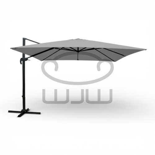 PARASOL OGRODOWY GARDEN „ROMA” 3 × 3 M Szary z pokrowcem