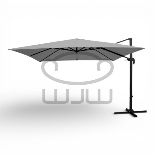 PARASOL OGRODOWY GARDEN „ROMA” 3 × 3 M Szary z pokrowcem