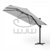 PARASOL OGRODOWY GARDEN „ROMA” 3 × 3 M Szary z pokrowcem