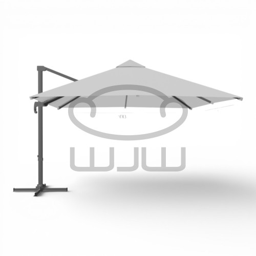 PARASOL OGRODOWY GARDEN „ROMA” 3 × 3 M Szary z pokrowcem