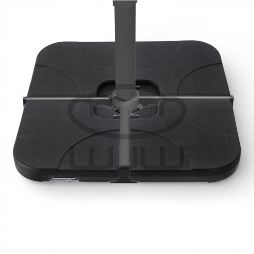 PODSTAWA DO PARASOLA GARDEN 50 × 50 × 7,5 CM – 4 ELEMENTOWA CZARNA
