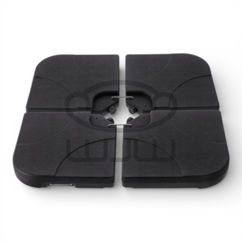 PODSTAWA DO PARASOLA GARDEN 50 × 50 × 7,5 CM – 4 ELEMENTOWA CZARNA