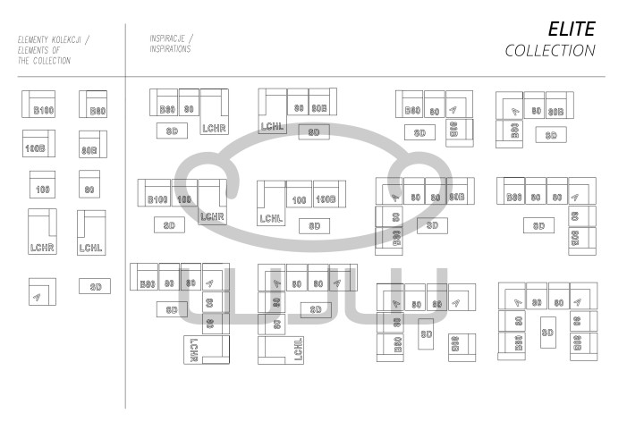 ELITE Zestaw Mebli Ogrodowych B80+80+LCHR CCLOFT NEW
