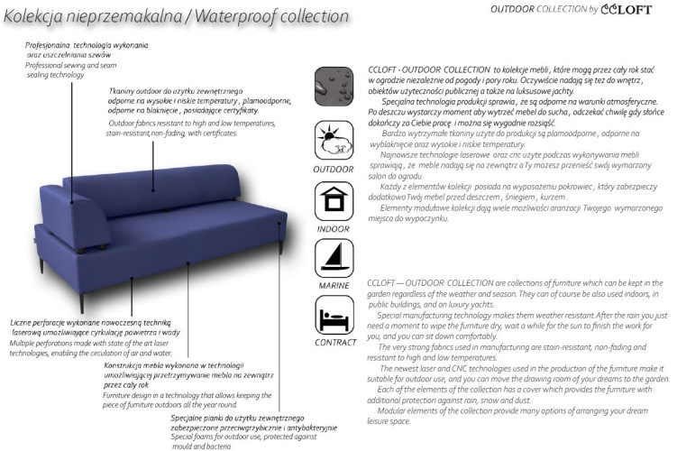 FIGARO Sofa Ogrodowa 2 - osobowa